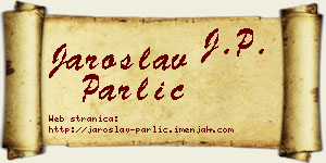 Jaroslav Parlić vizit kartica